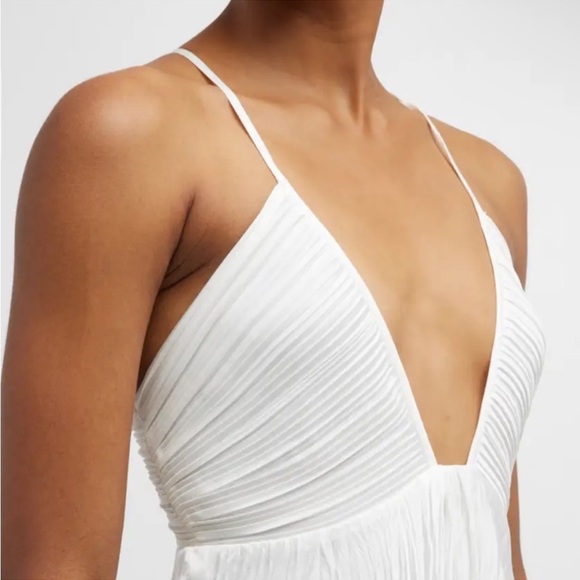 A.L.C. Women's Angelina Plisse Satin Pleated Dress in
White Size 2 NWT - Picture 3 of 4